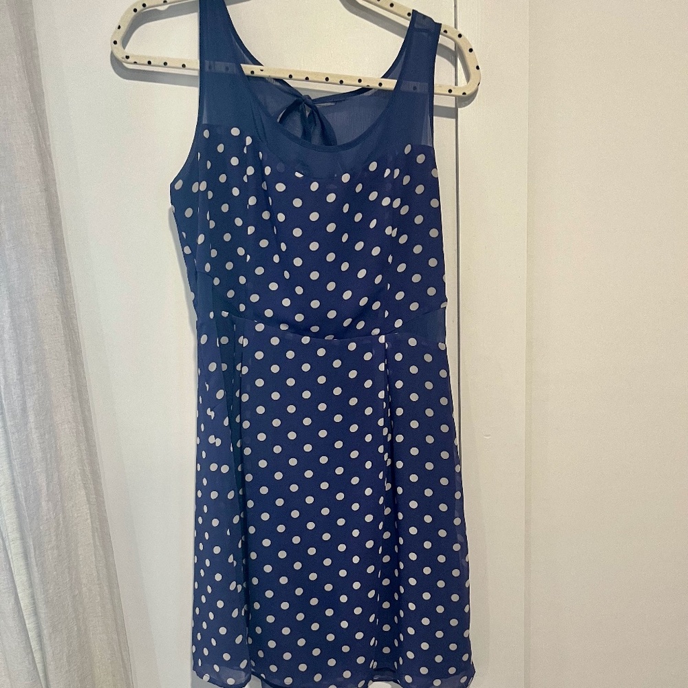 Jessica Simpson Blue Polka Dot Dress